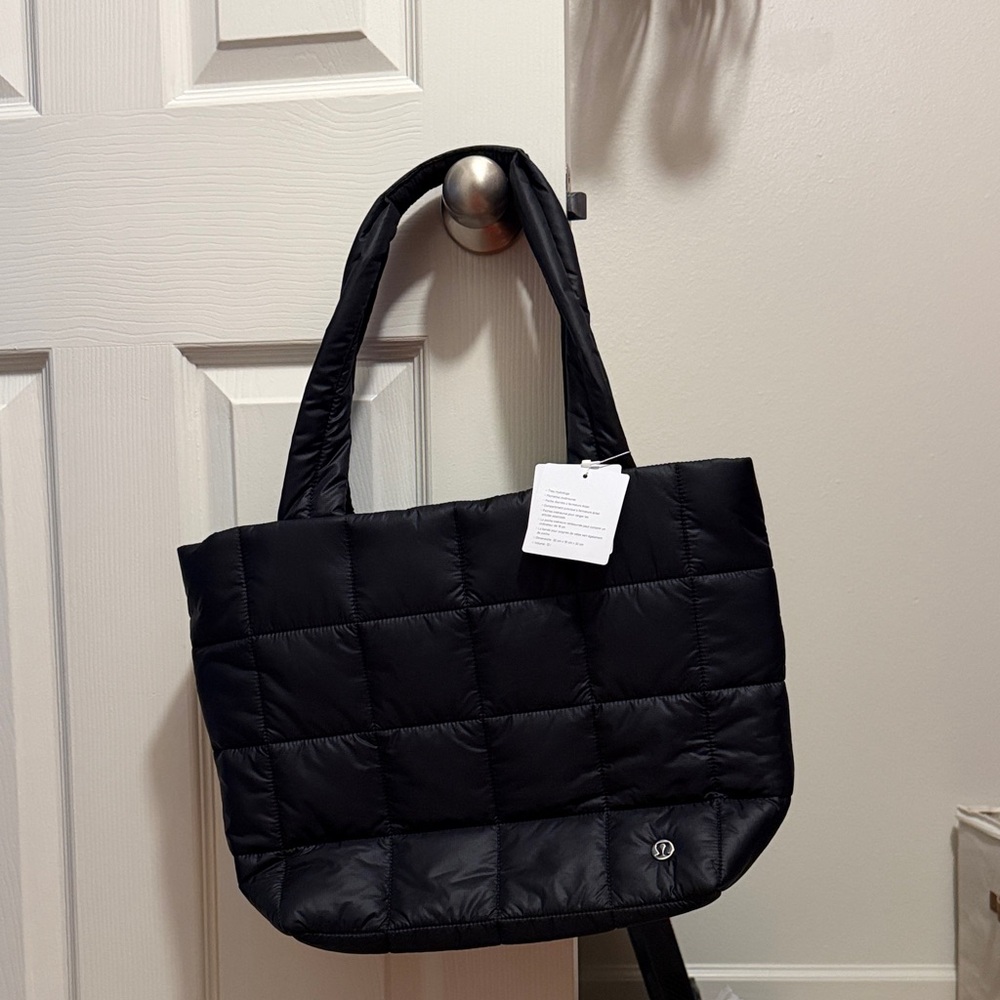 lululemon athletica Black Quilted Tote